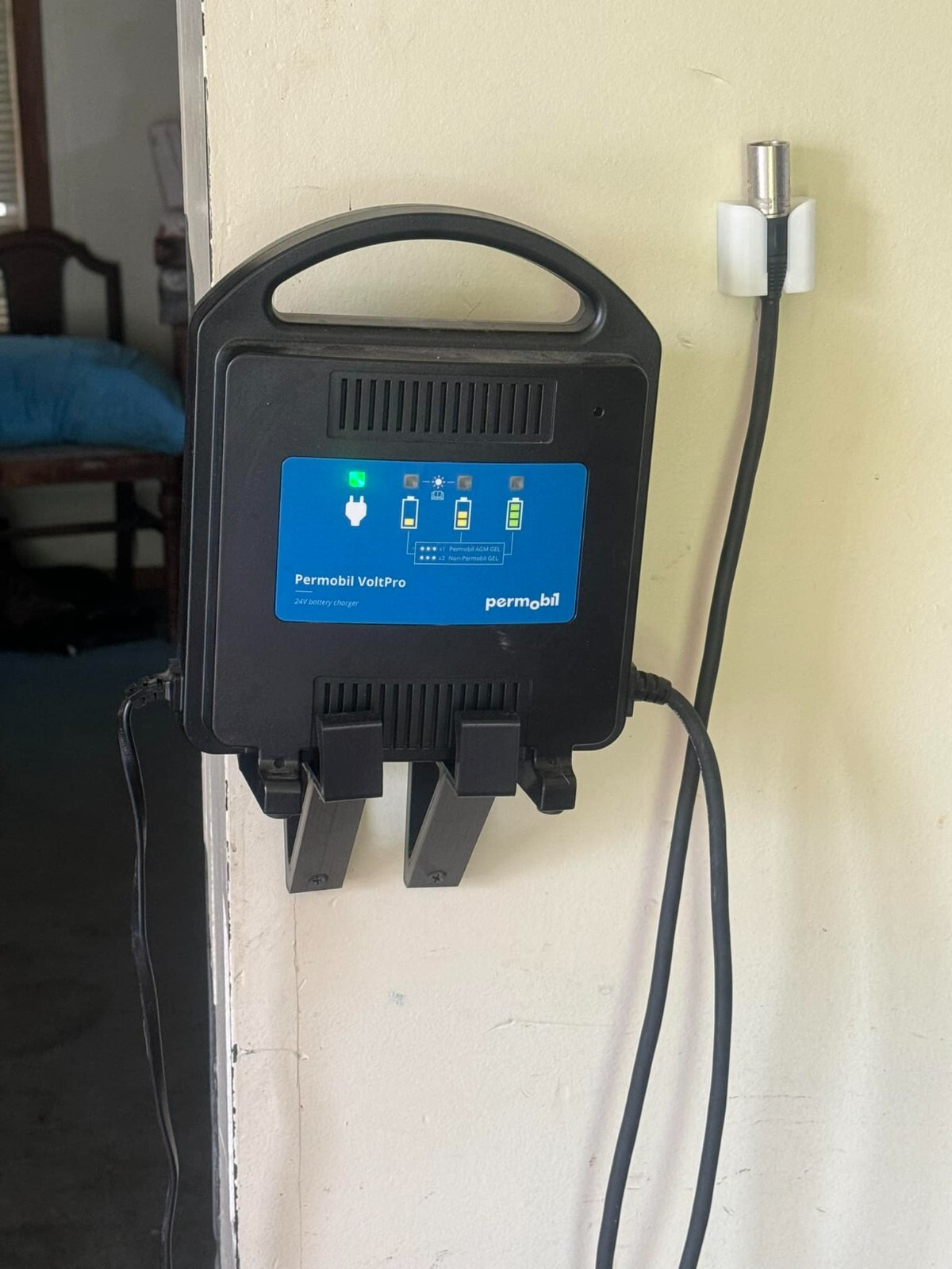 Permobil Powerchair Charger Wall Bracket – Fits Multiple Models, Holder Only