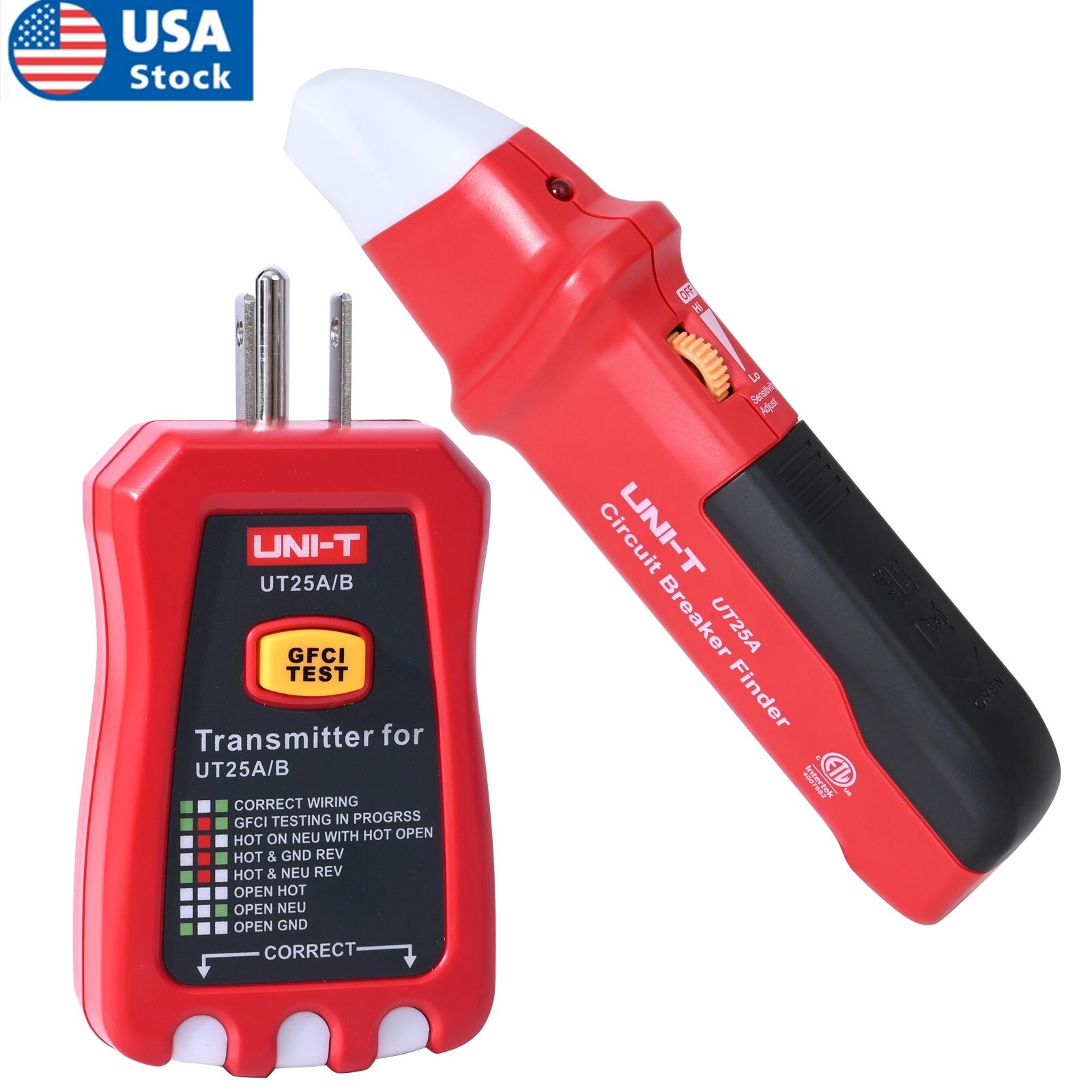 UNI-T UT25A Digital Circuit Breaker Finder with GFCI Outlet Socket Tester LED