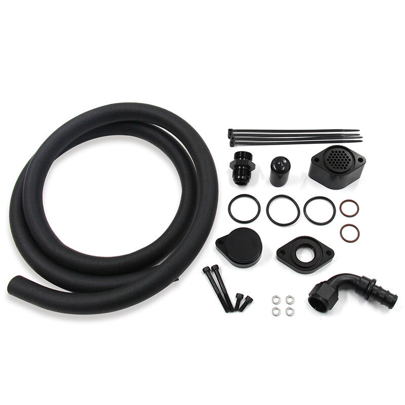 For FORD 2011-20 6.7L Powerstroke Crankcase CCV PCV Engine Kit Replacement Black