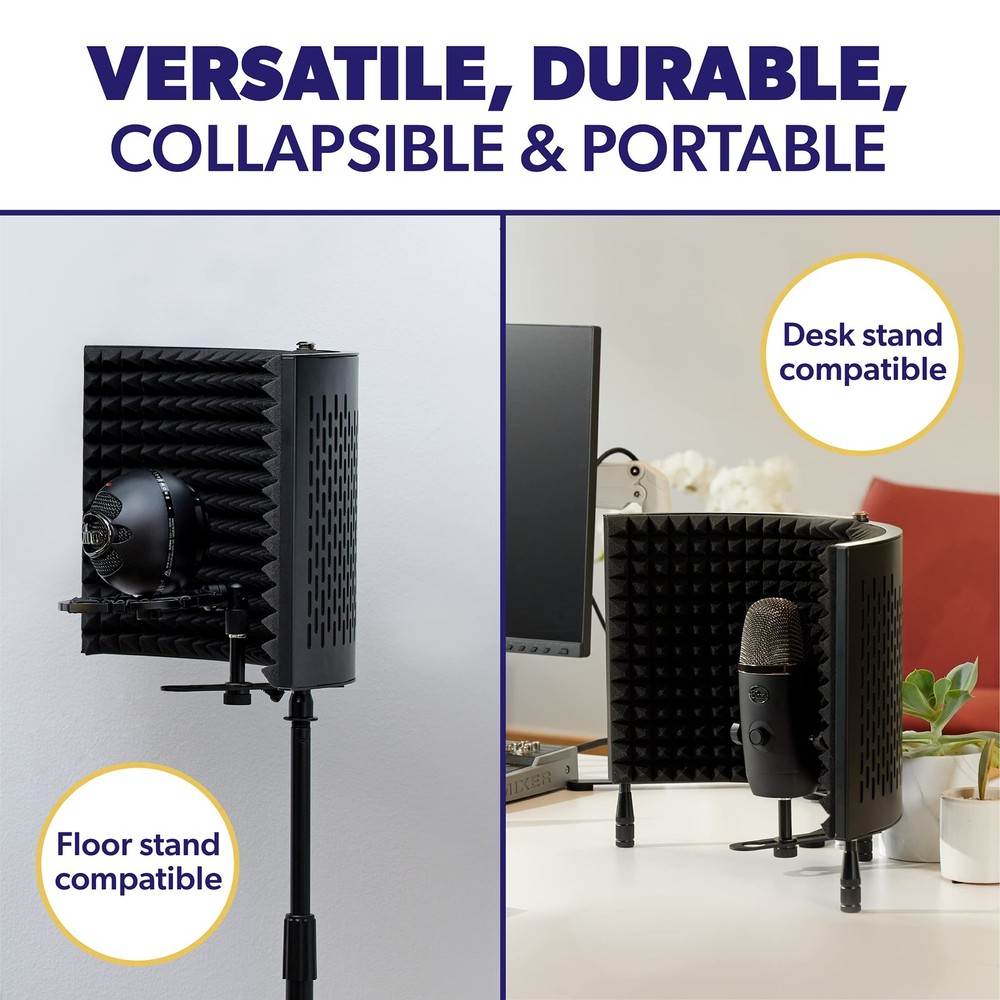 Isolation Shield - Microphone Reflection Filter for Recording - Mic Studio Eq...