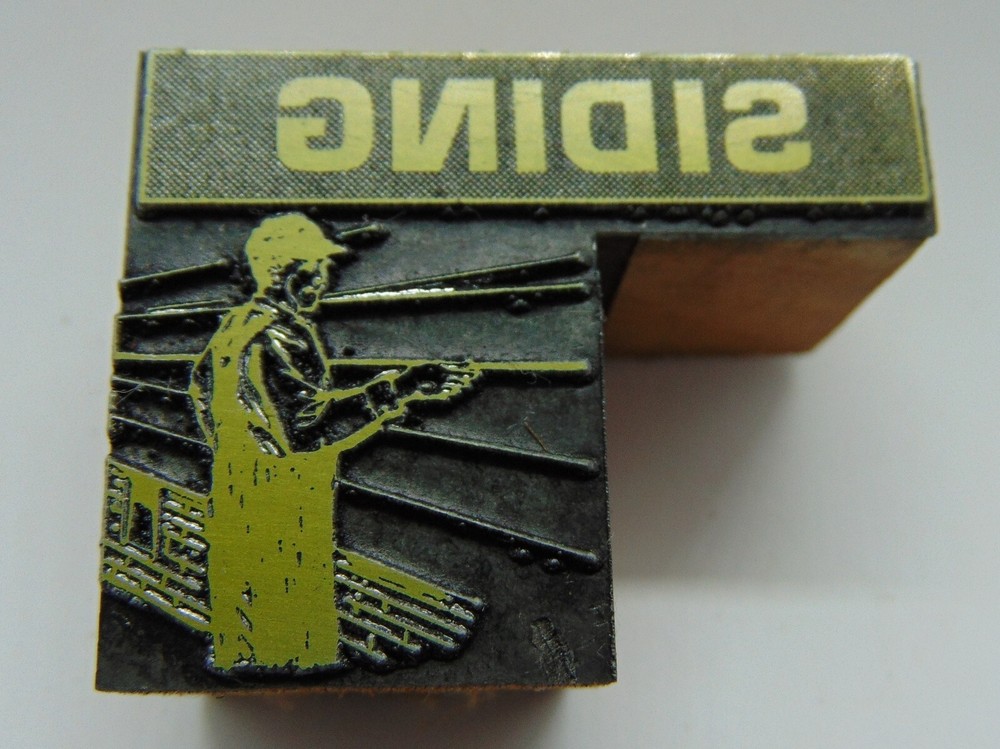 Vintage Printing Letterpress Printers Block Siding