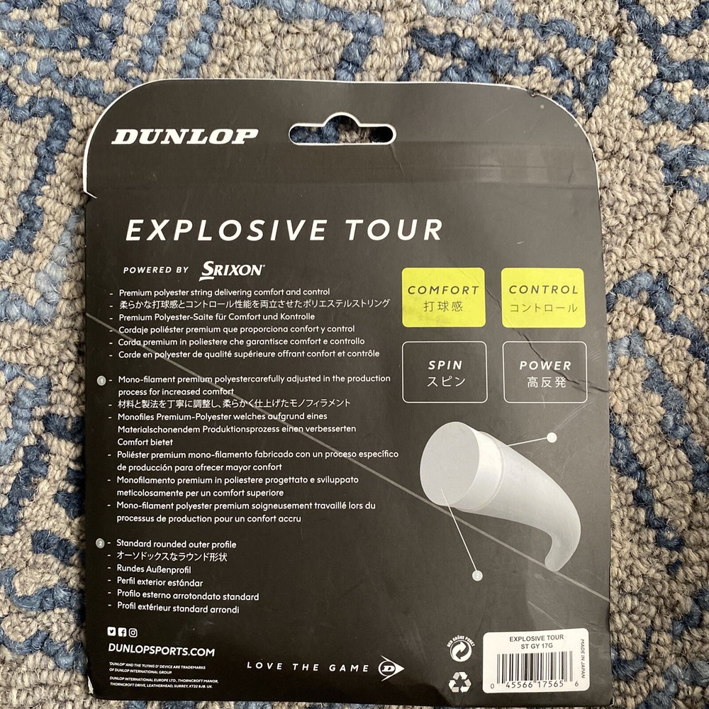 Dunlop Explosive Tour 17g Silver Tennis String Set
