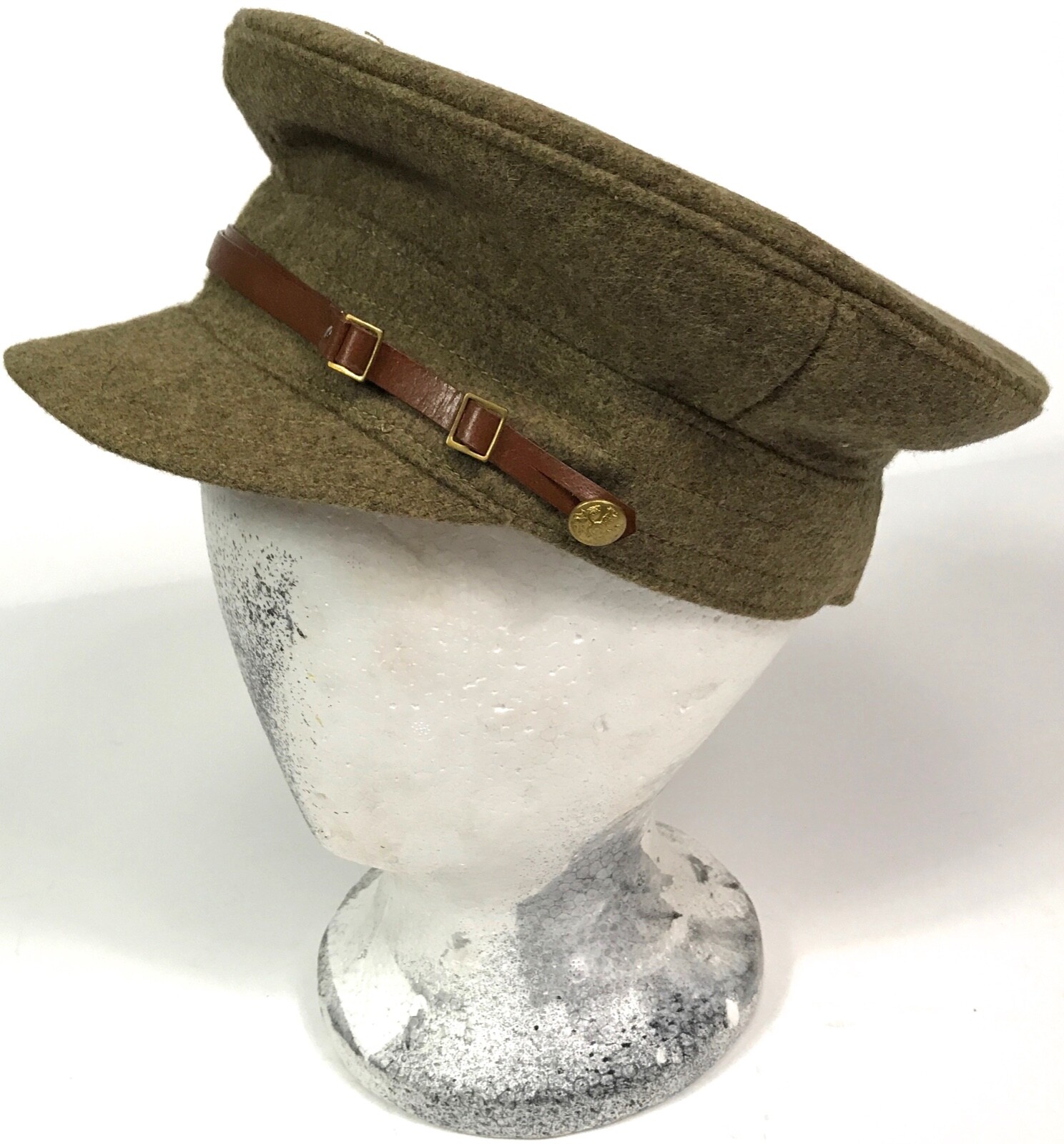 WWI BRITISH M1915 WOOL TRENCH CAP- MEDIUM