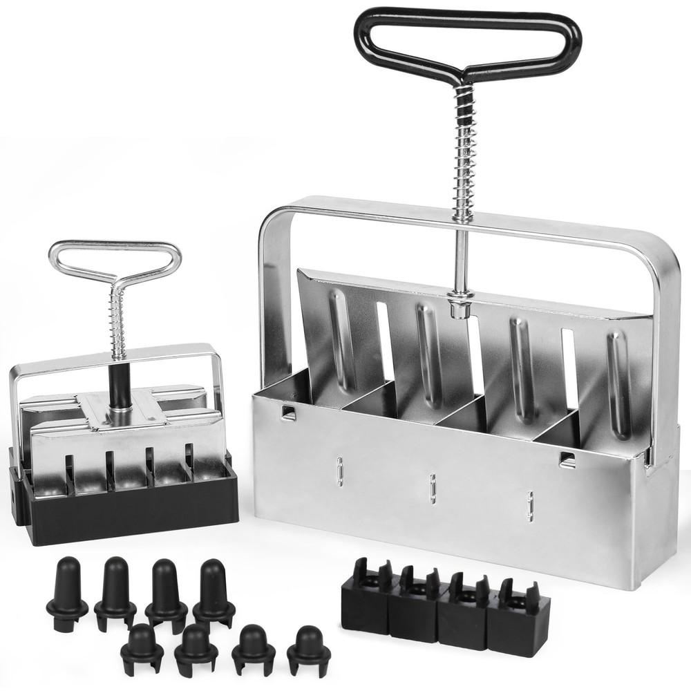 TILLERMAN Heavy Duty Soil Blocker Bundle – Large & Small Handheld 2-Inch Soil...