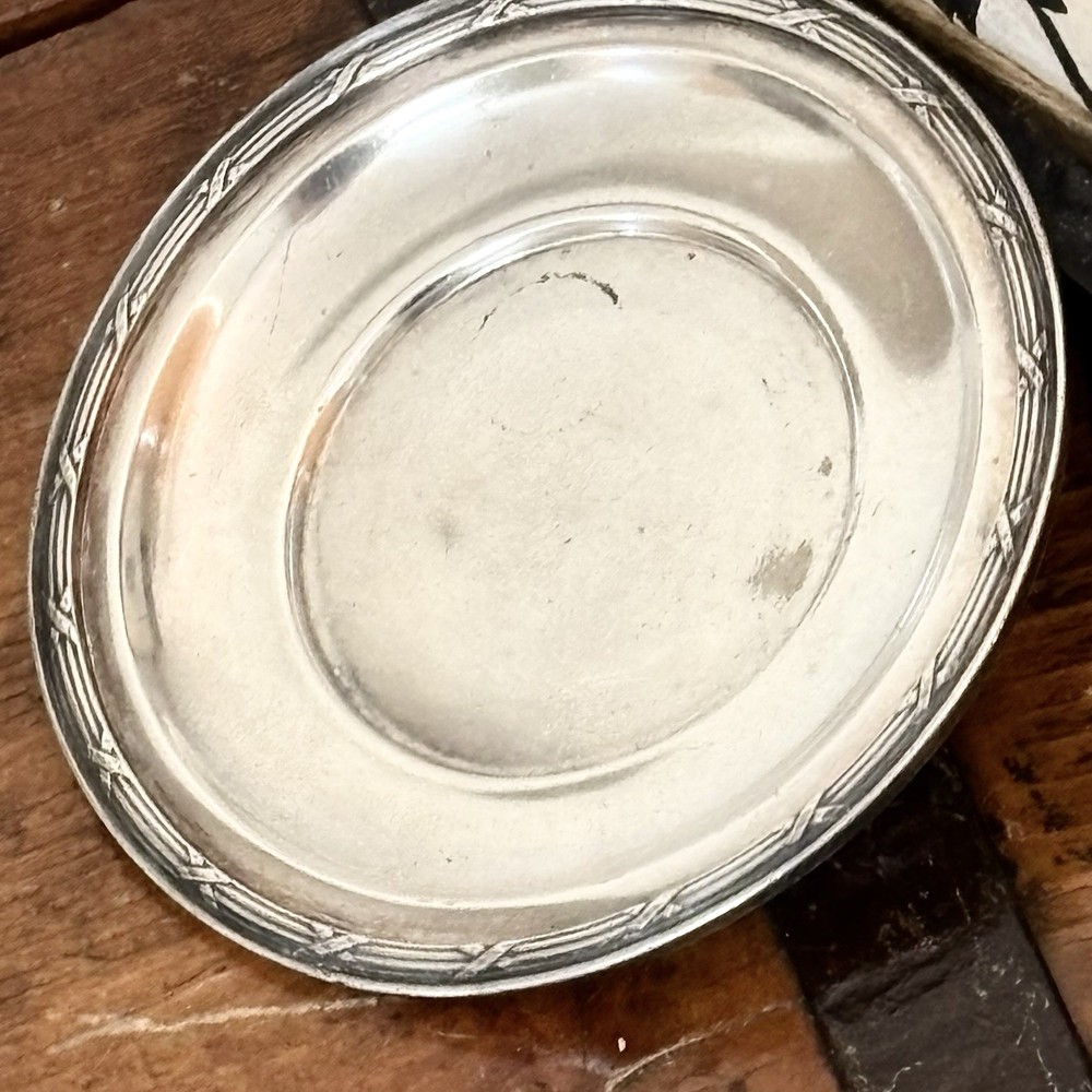 Vintage Silver Plate Coaster Small Platter “The Pullman Co” Dish