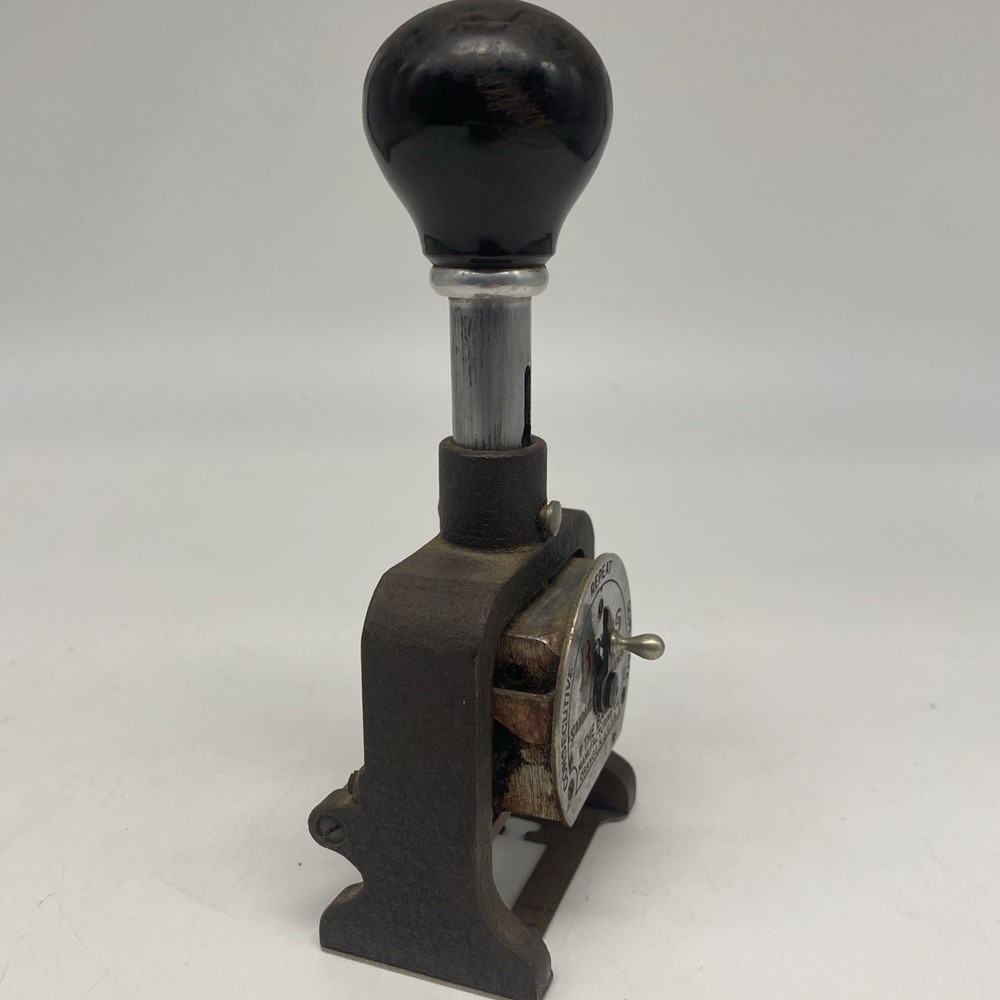 Bates Multiple Movement Six Wheel Numbering Machine Type-E Re-Inkable
