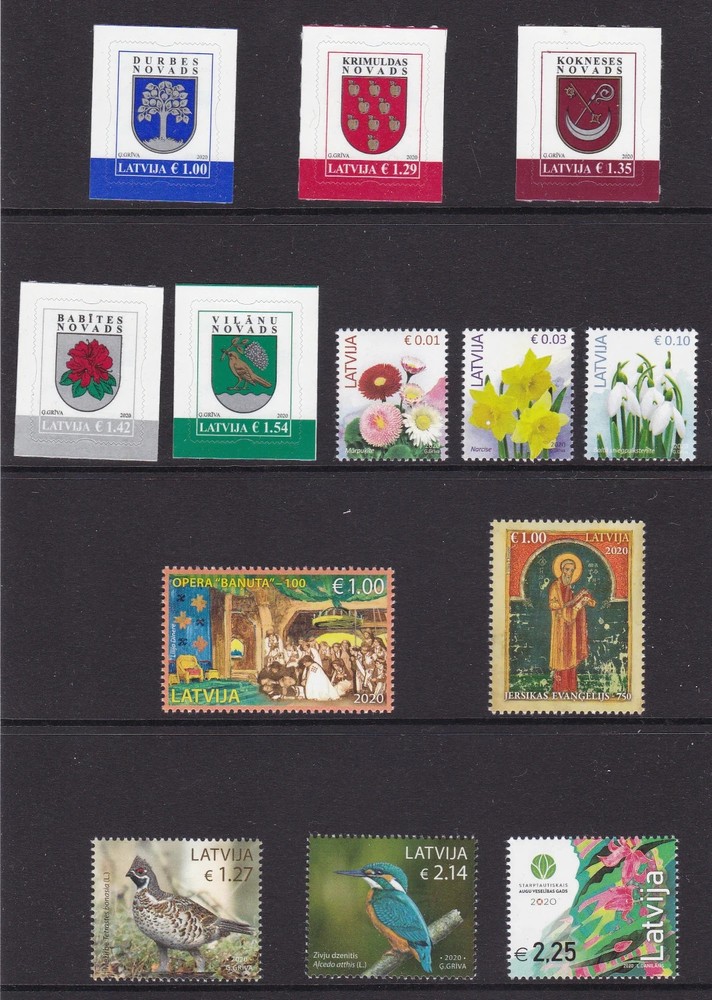 Latvia Official Stamp Year Set 2018, MNH
