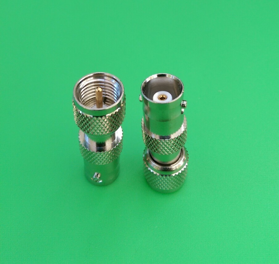 (2 PCS) Mini UHF Male To BNC Female Connector - USA Seller