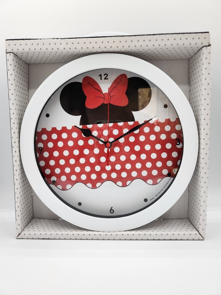Disney Minnie Mouse Wall Clock 9.5”