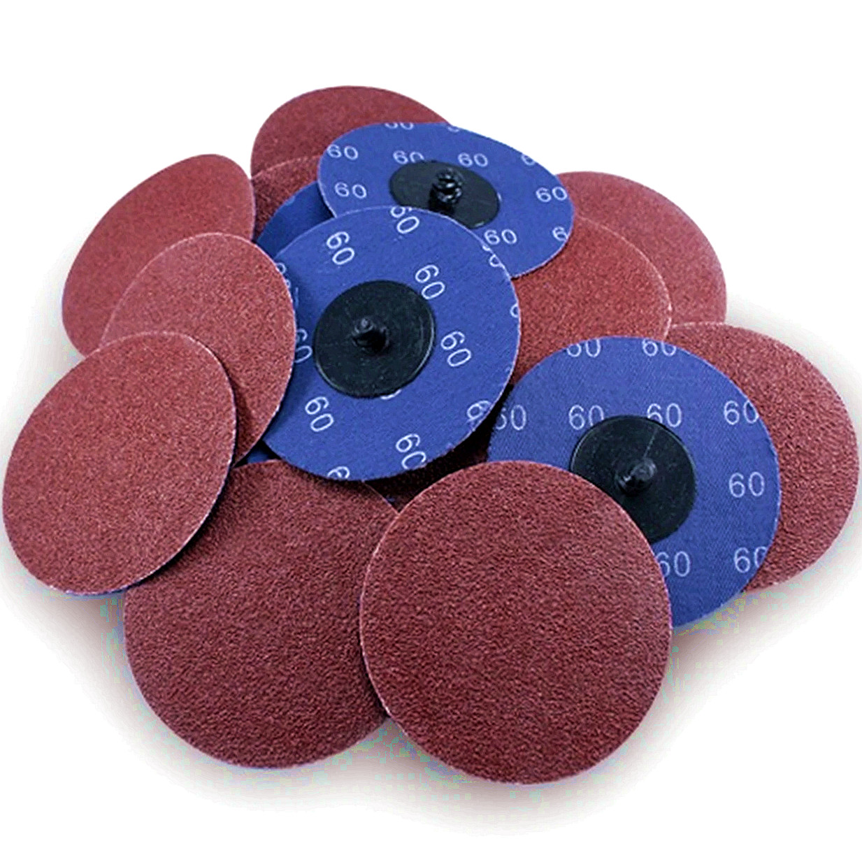 50PCS 3 inch 60 Grit Aluminum Oxide Roll Lock Die Grinder Sanding Grinding Disc