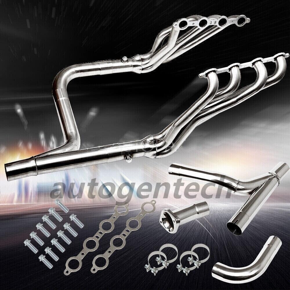 Long Tube Headers For GM 99-06 Chevy Silverado GMC Sierra 4.8 5.3 6.0 W/ Y Pipe