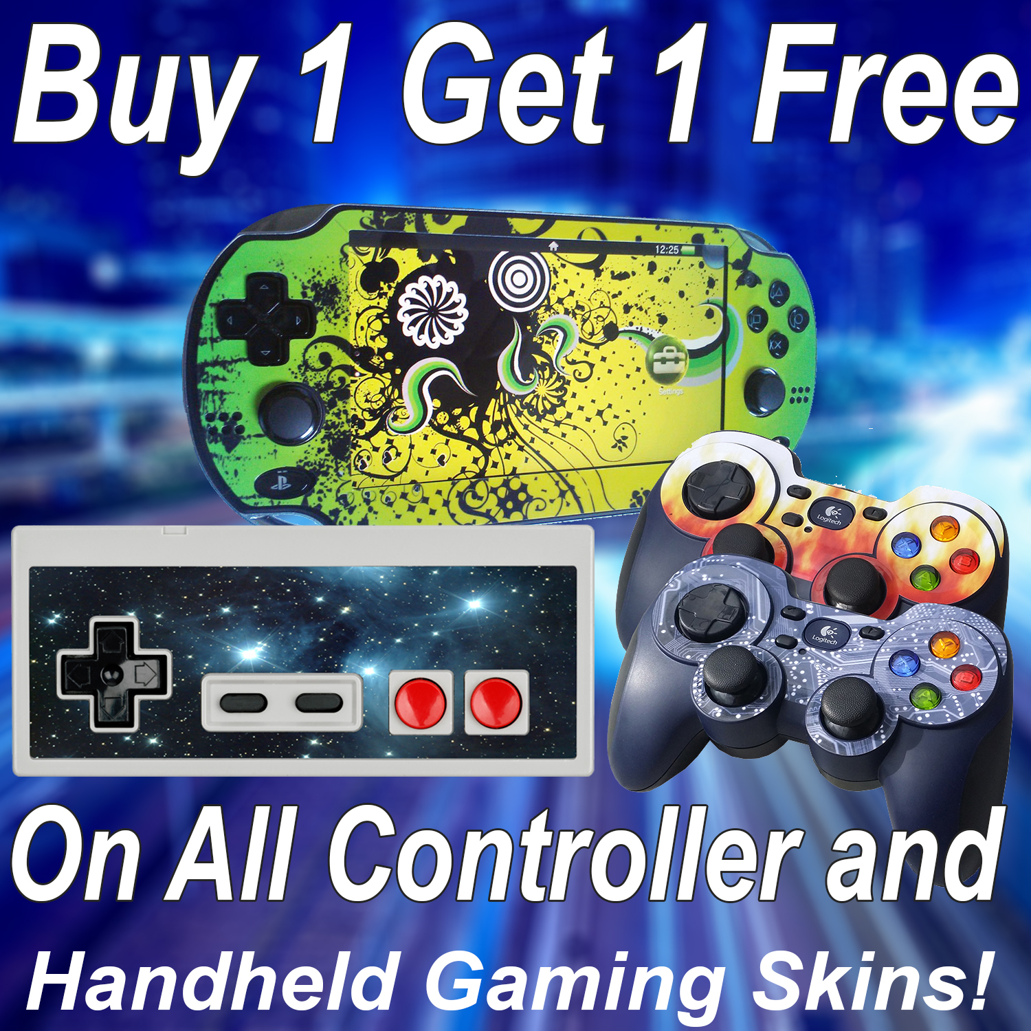 Choose Any 1 Vinyl Decal/Skin Design for the New 3DS XL - Buy 1 Get 1 Free!