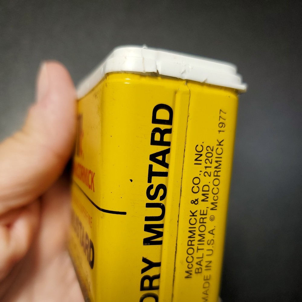 VINTAGE McCORMICK MUSTARD TIN