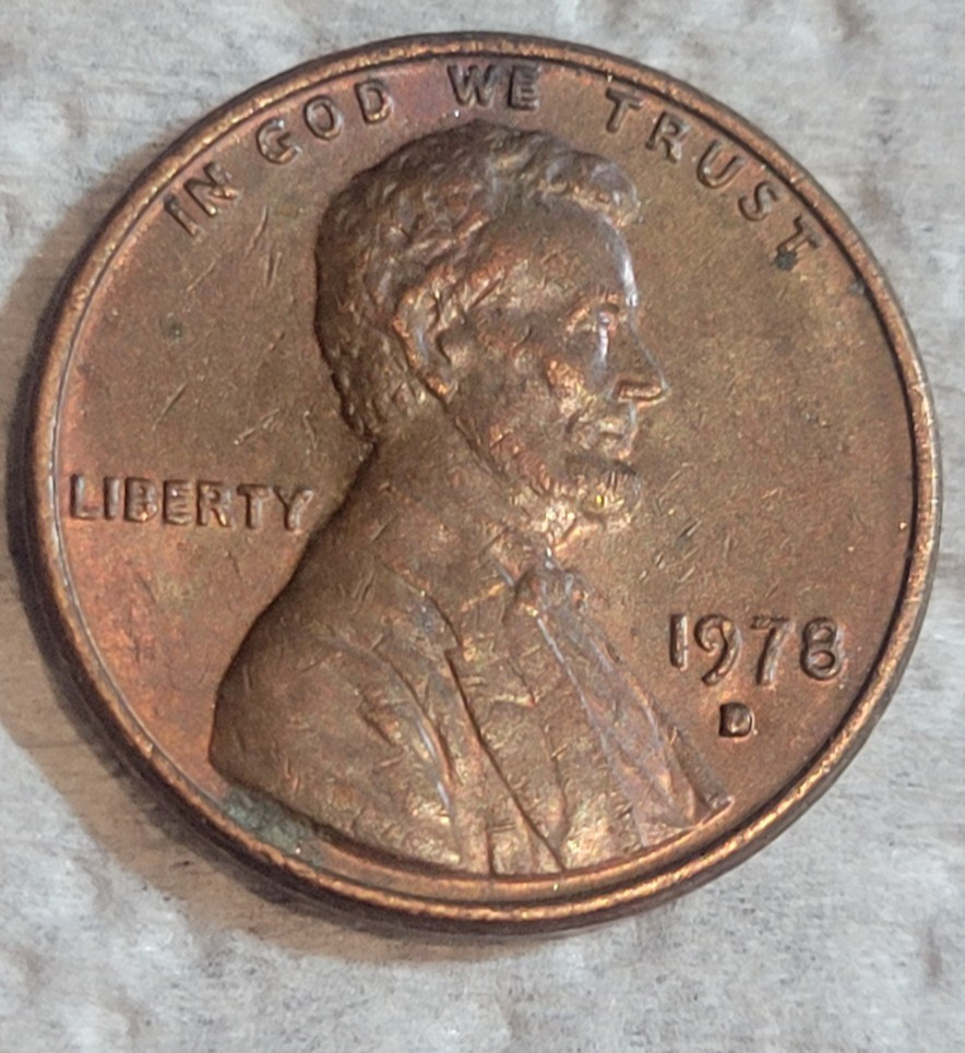 3X 1978D_1968D_1987D Lincoln Cents with Mint Mark Errors