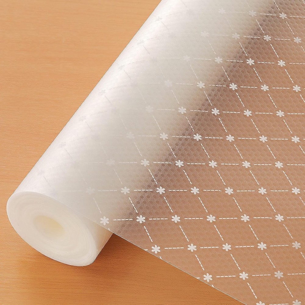 Removable Waterproof Kitchen Shelf Liner - Eco-Friendly EVA with Elegant Pattern