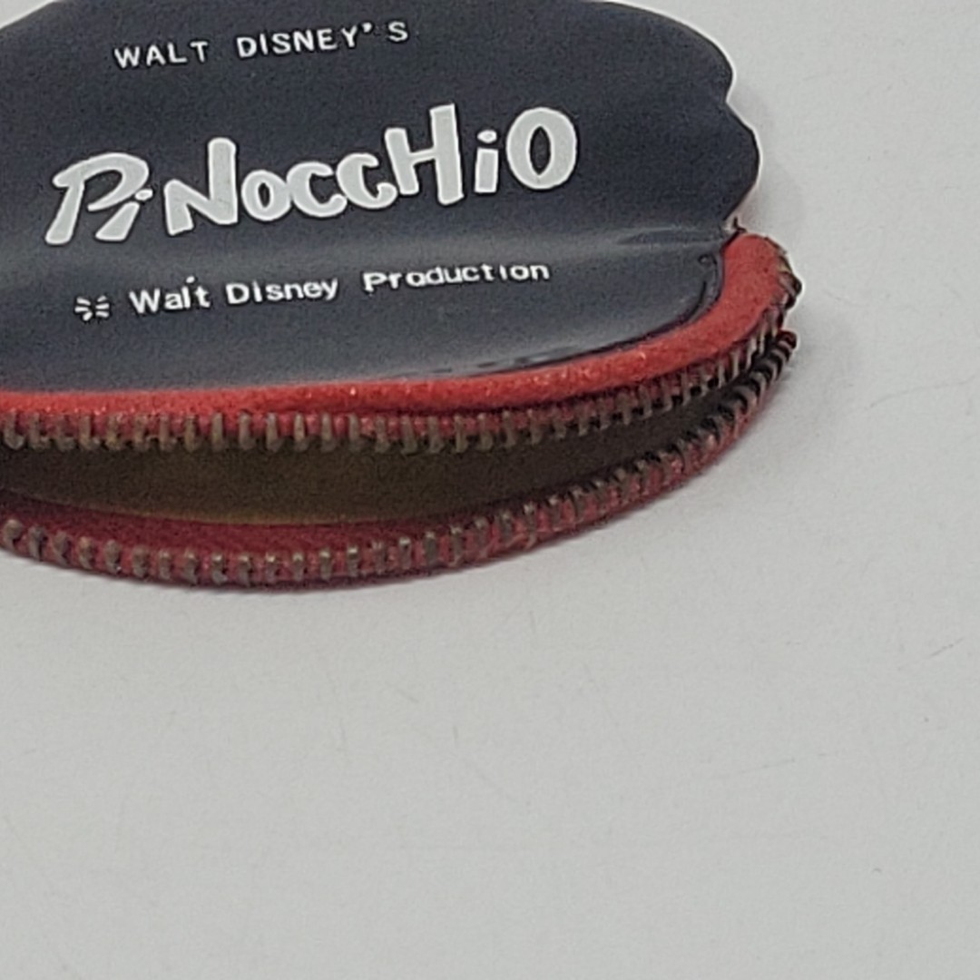 Vintage Disney Pinocchio Zippered Vinyl Coin Purse - Moving Eyes - Early 1960s