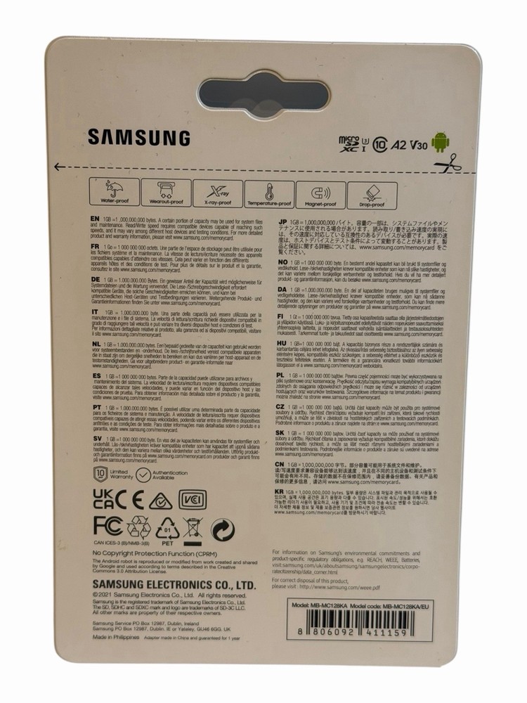 Samsung EVO Plus MicroSD SDXC Memory Card Class 10 memory 128GB 130MB/S
