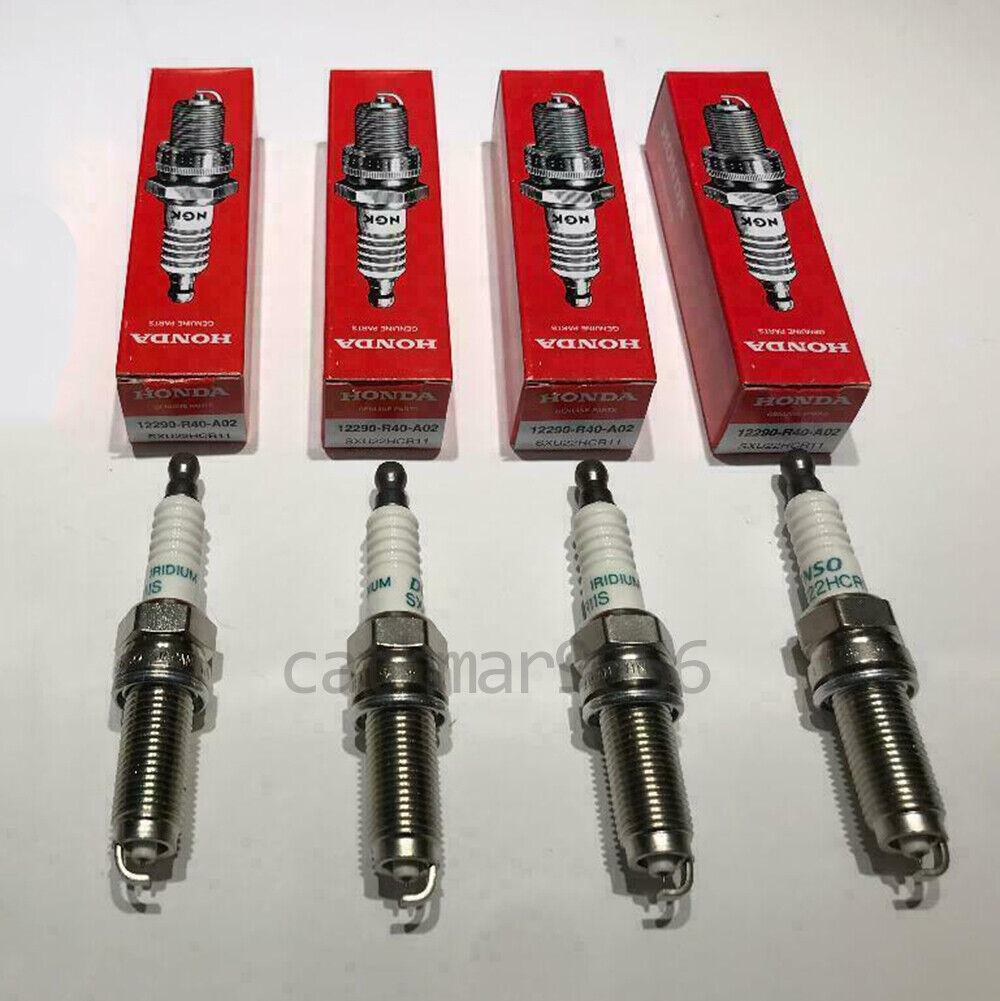 4PCS OEM Iridium Spark Plugs Fits For Honda Denso 12290-R40-A02 SXU22HCR11S 3461