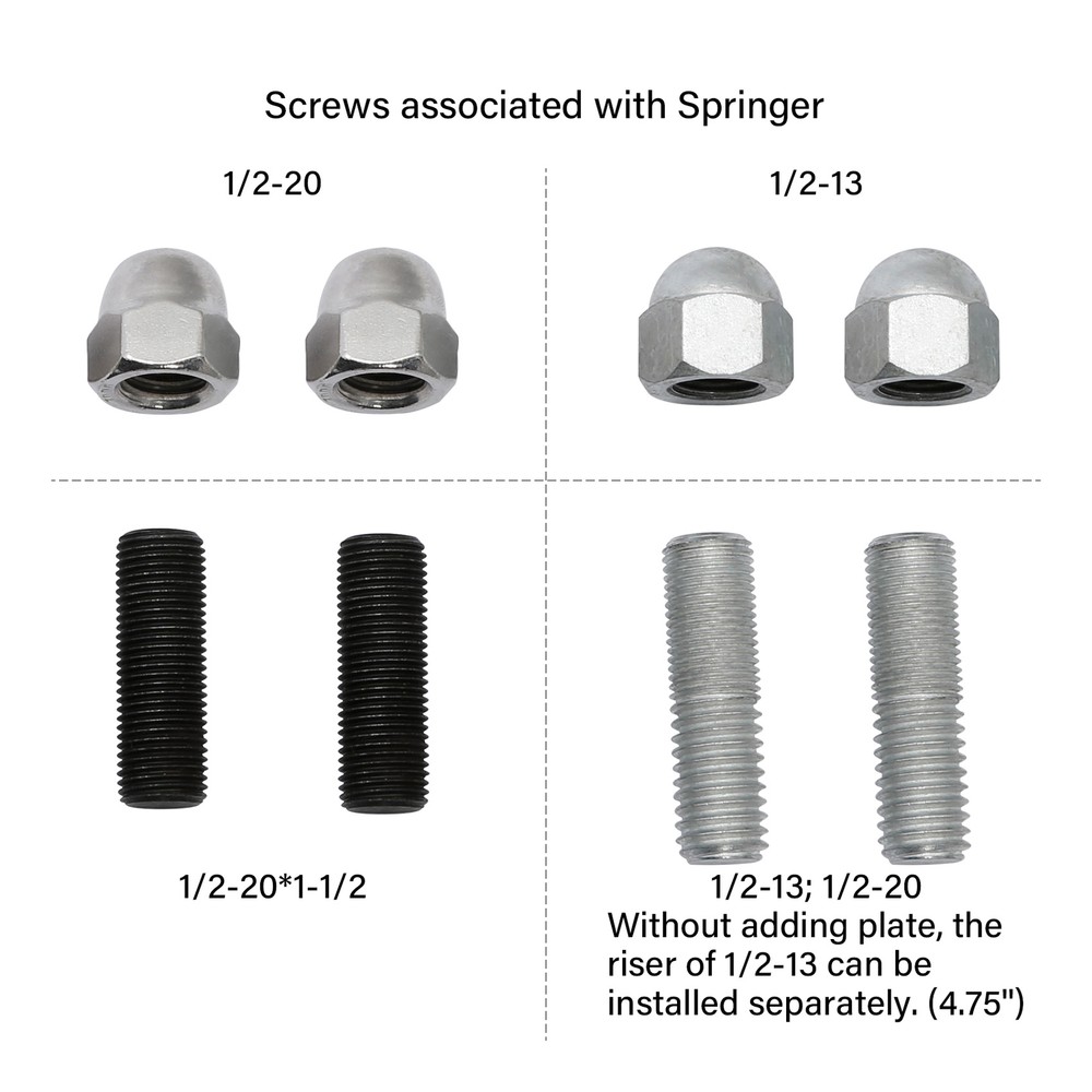 Springer Handlebar Tree Adapter Front End Clamp 3.5" 4.75" Riser Fit For Harley