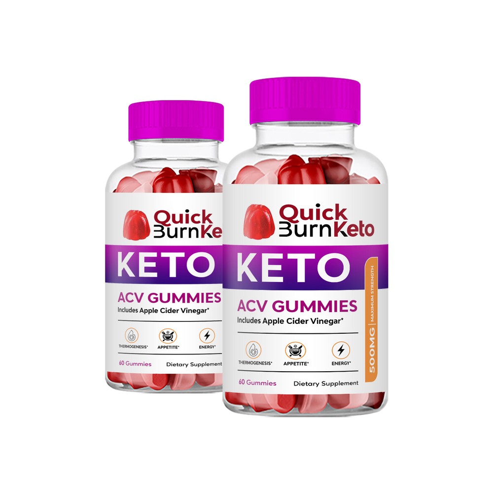 QuickBurn Gummies- Quick Burn Keto + ACV Gummies (2 Pack)