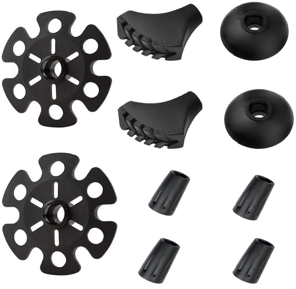 Hiking Walking Sticks Rubber Tips 10 Pack, Replacement Tips Protectors, Snow ...
