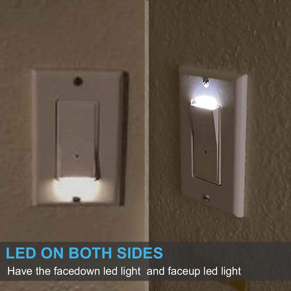 2 Pack Illuminated 3 Way Light Switch Decora Paddle Rocker Light Switch with