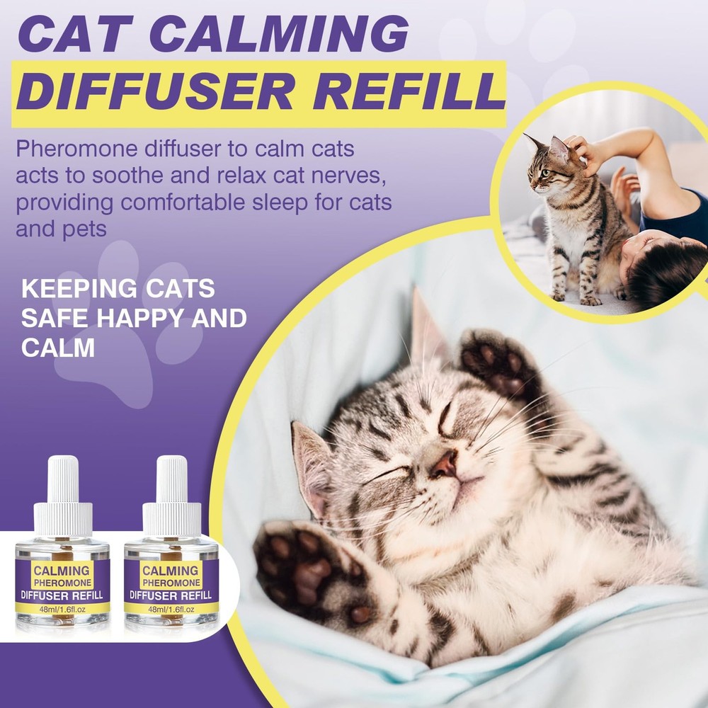 Cat Calming Diffuser Refills, 8 Pack Pheromones for Cats Refill Long-Lasting ...