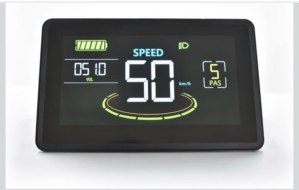 Ebike Display H6C, UART No. 2 Protocol, 24V-60V Colorful Cycling Computer wit...