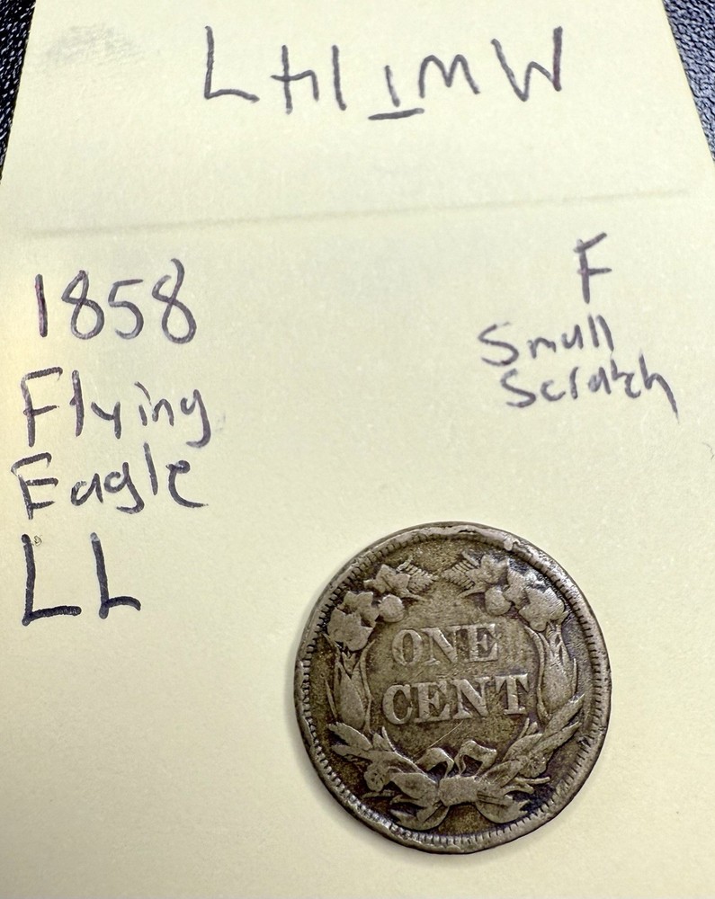 1858 Flying Eagle Cent – Large Letters – Early Small Cent – Circulated