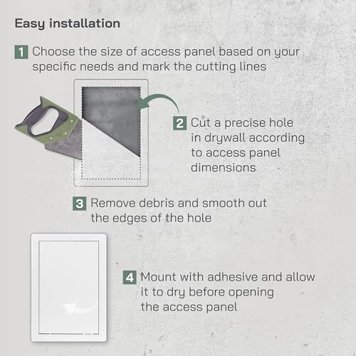 8x12 Access Panel - Pack of 2 - Easy Access Doors - ABS Plastic - Access Pane...