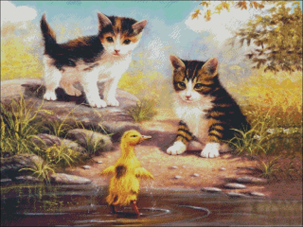 Chart Needlework - Counted Cross Stitch Patterns - Just Been for a Swim