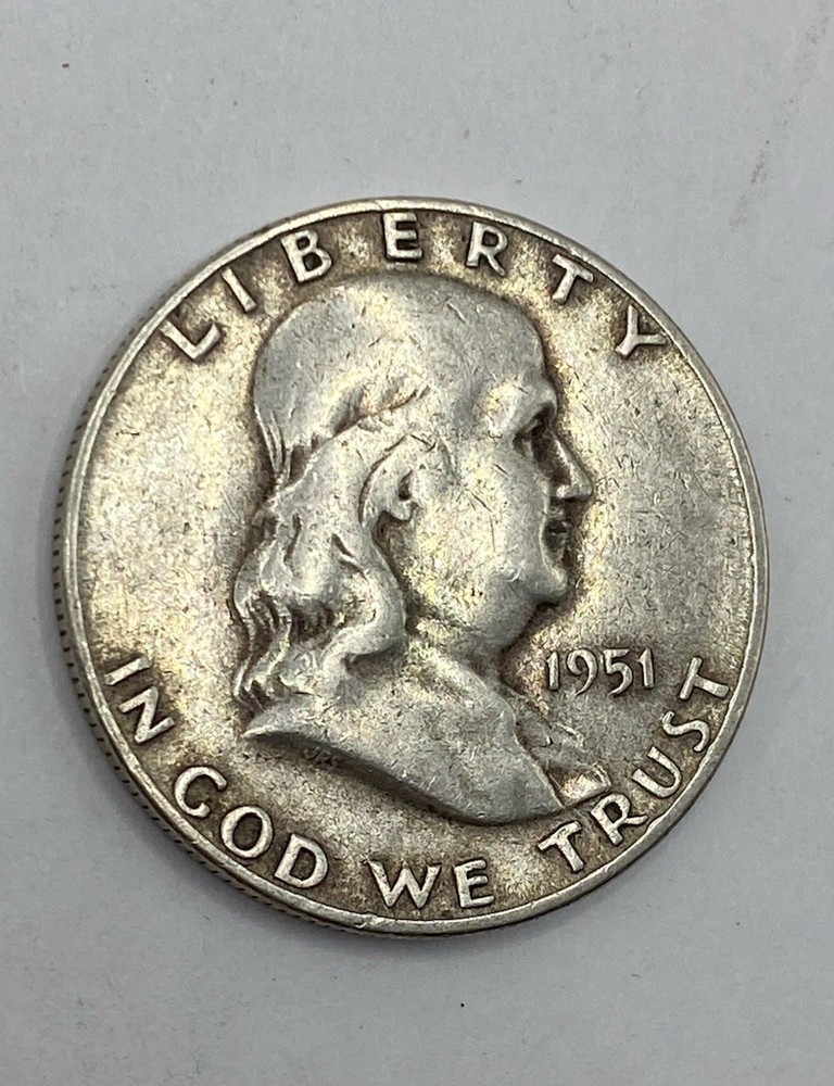 1951 S 90% Silver Franklin Half Dollar