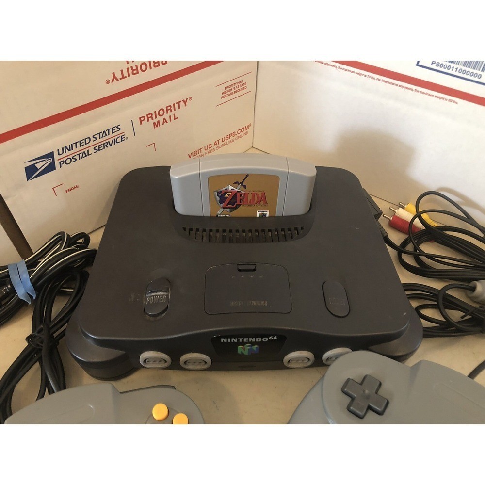 Nintendo 64, N64 System / Console Bundle + Cables + 2 Controller + Zelda Ocarina