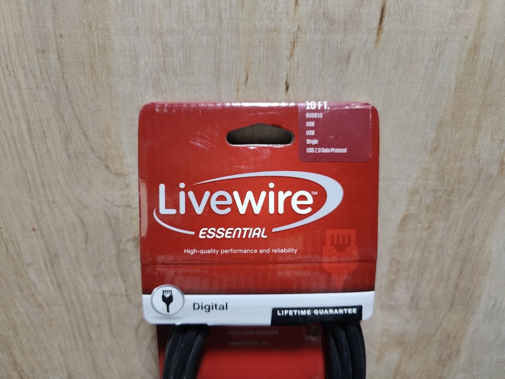 Livewire Essential USB 2.0 Data Cable 10 ft. Professional Audio, Stage