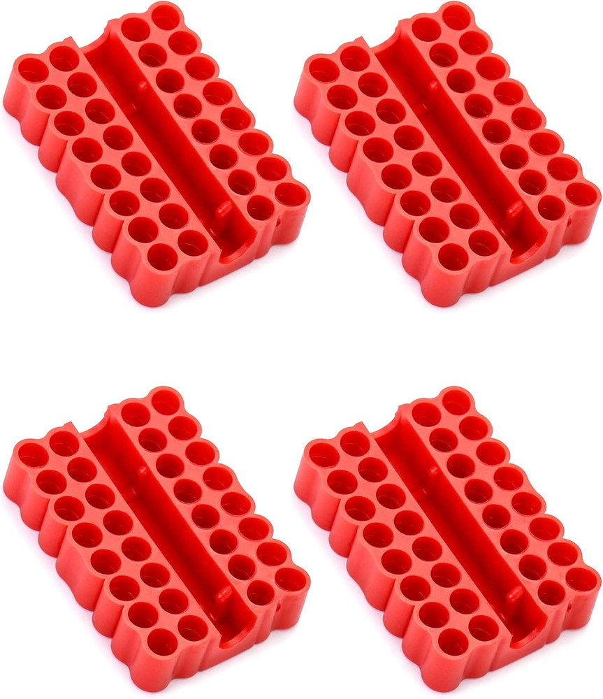 Screw Bit Holder Storage Box, 4 Pack 33 Hole Hex Bit Holder Rack