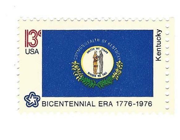 STAMP US SCOTT 1647 "Kentucky Flag" 13 CENT 1976 MNH