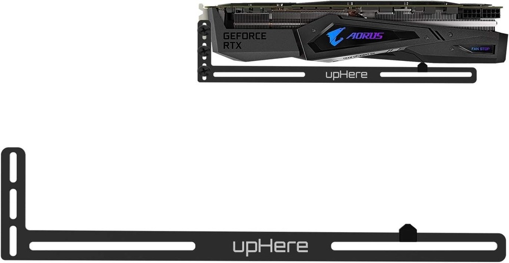 Aerospace Aluminum GPU Support - Black Bracket for Efficient Cooling