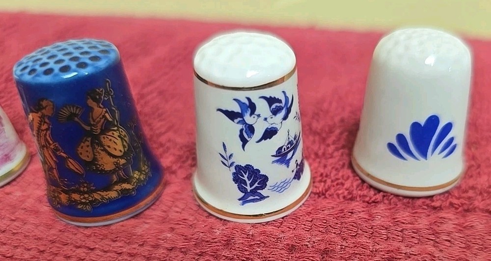 6 Vintage Thimbles