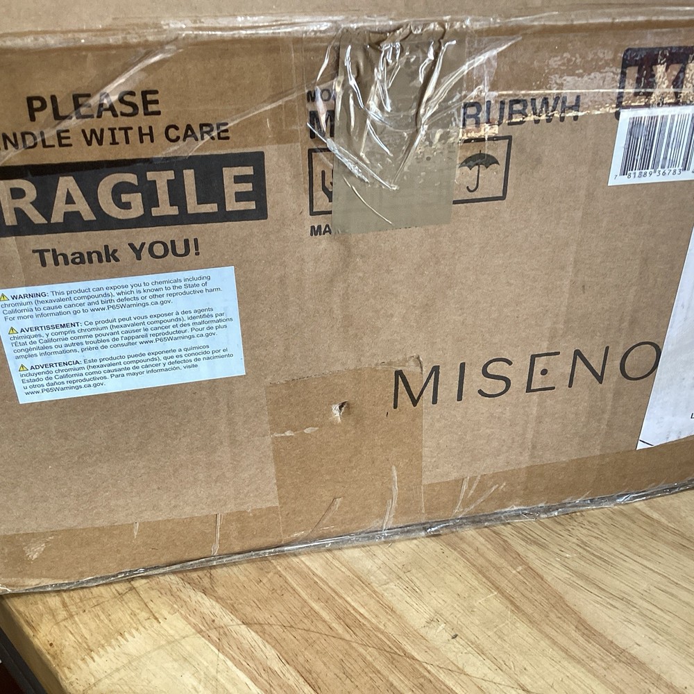 Miseno MNO1812RUBWH Bright White Undermount Rectangular Bathroom Sink