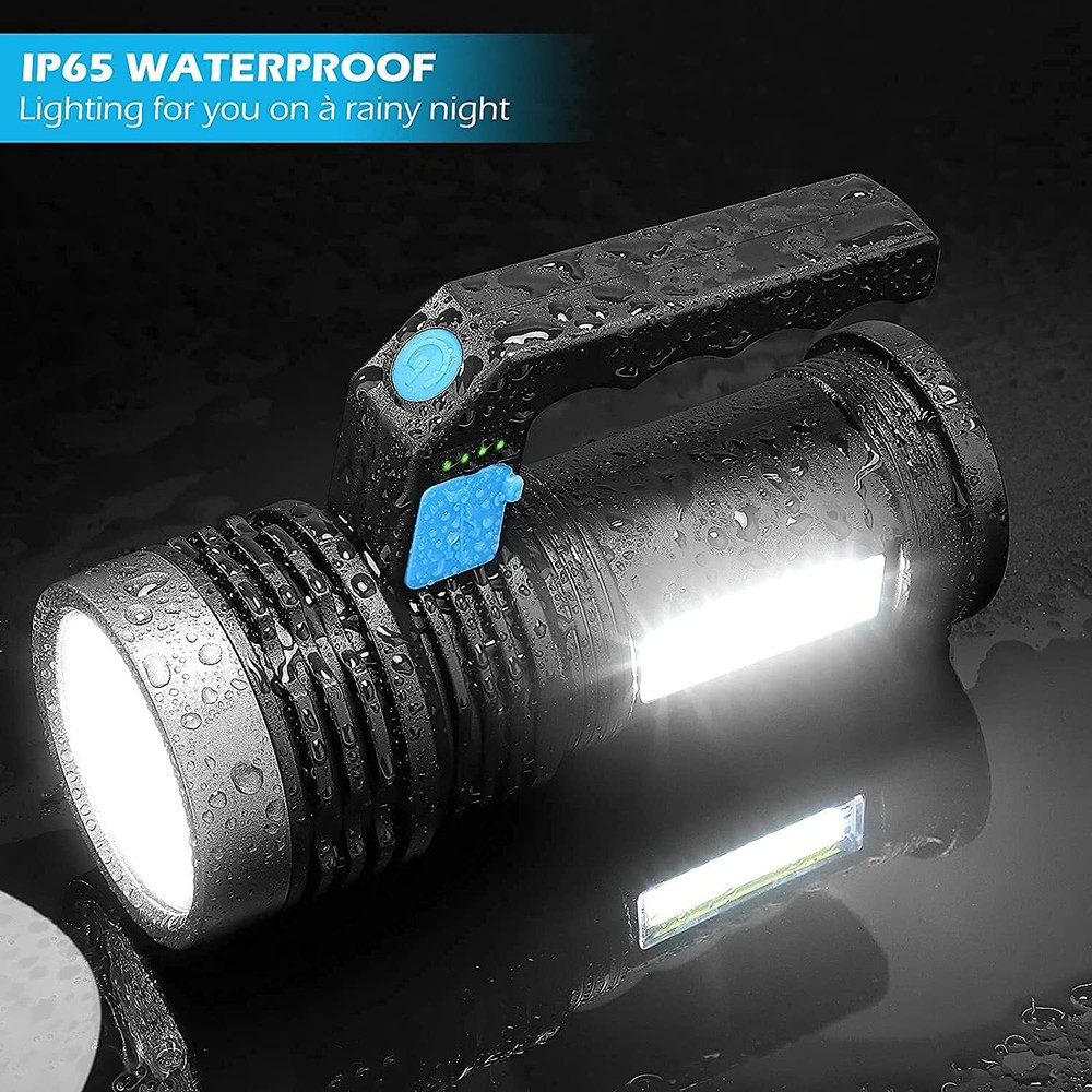 Rechargeable LED Torch with 4 Modes - Waterproof, Compact & Bright Light Source