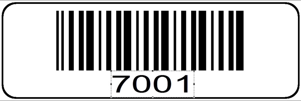 7001 -  8000 Serial Barcode Sequential Sticker Consecutive Number Label Set # 8
