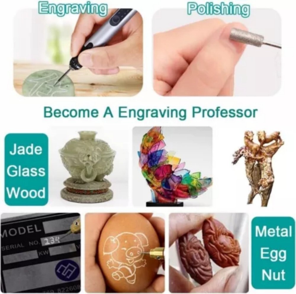 Cordless Electric Mini Drill Grinder Engraving Pen Variable Speed Rotary Tool