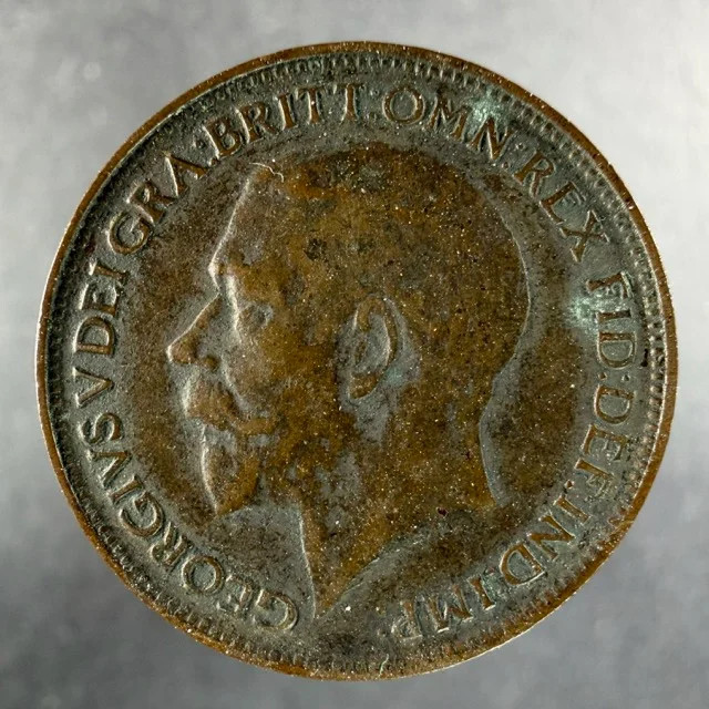1914 Great Britain Farthing George V Britannia Reverse