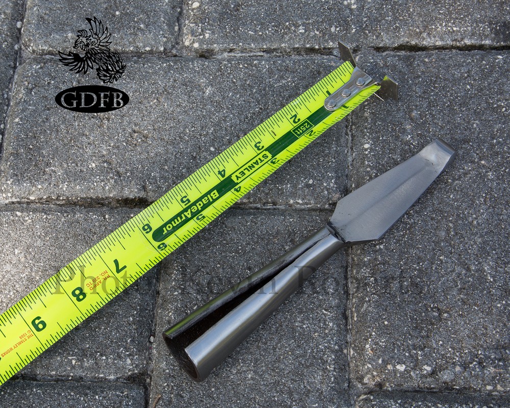 Practical 7" Blunt 3mm Re-enactment Short Thrusting Spearhead Medieval HEMA SCA