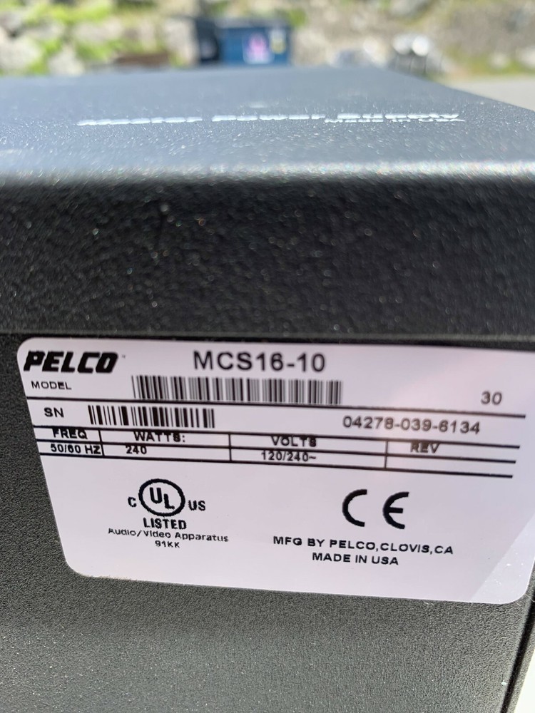Pelco MCS 16-10 Master Power Supply