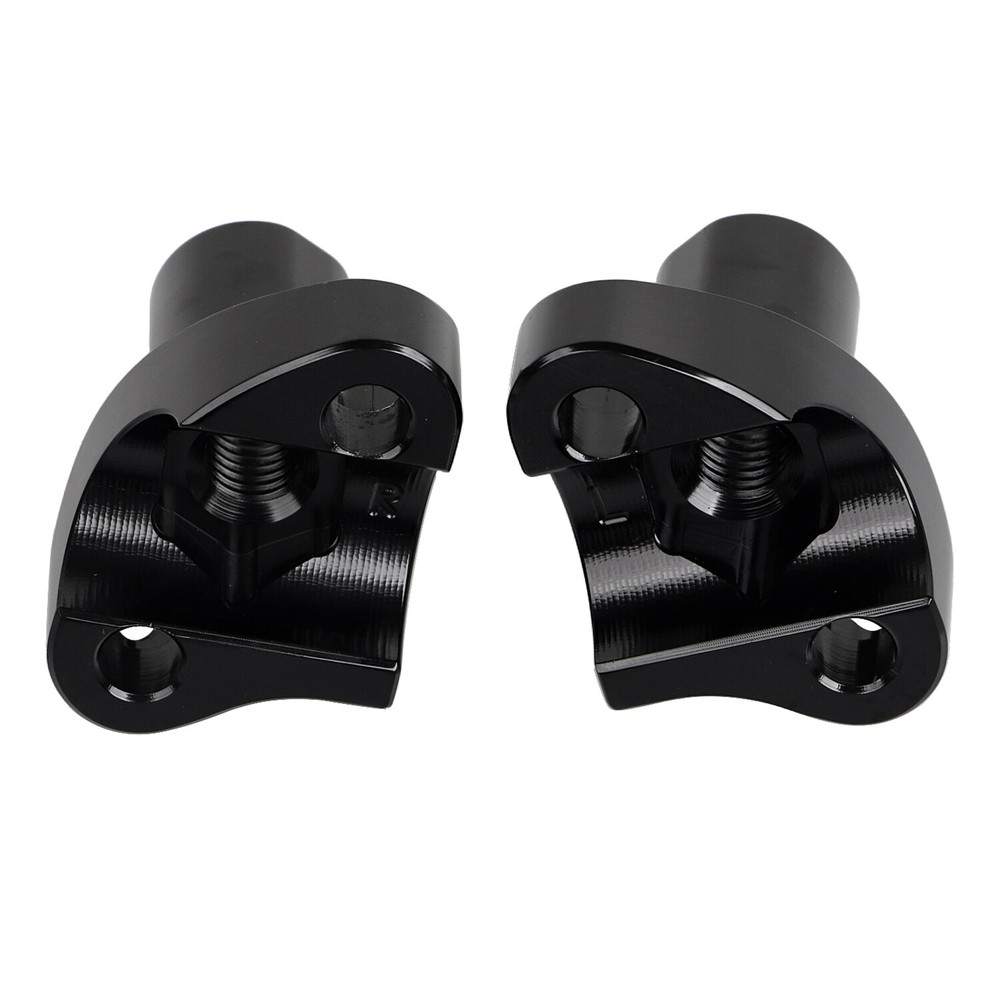 Black 2" Handlebar Risers Bottom For Harley 1" Bar Heritage Softail Dyna FXDB