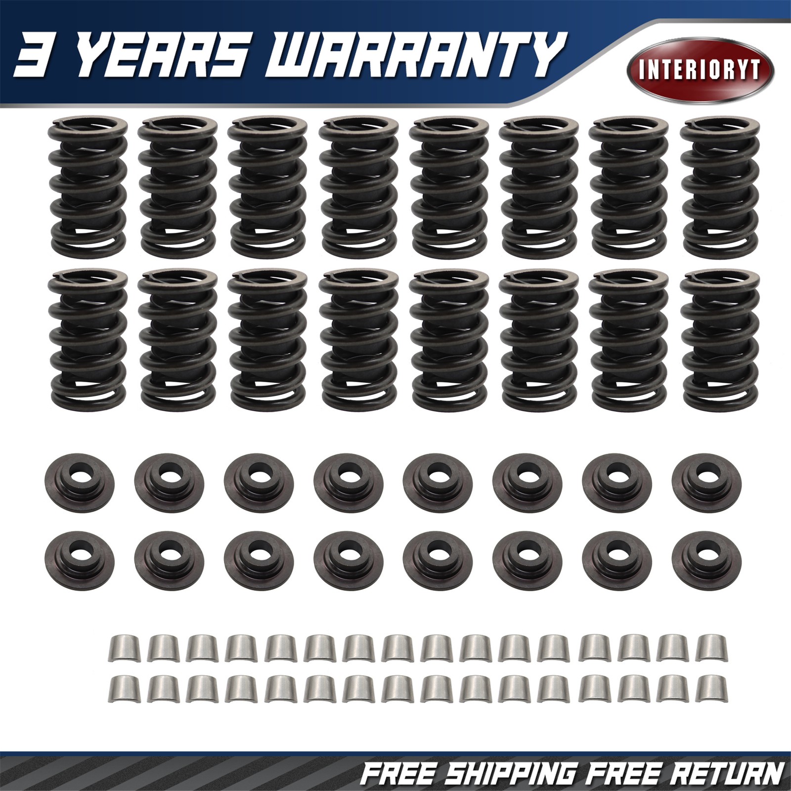 Fits For Chevrolet SBC 327 350 400 Valve Springs Kit w/Steel Retainers HD Locks