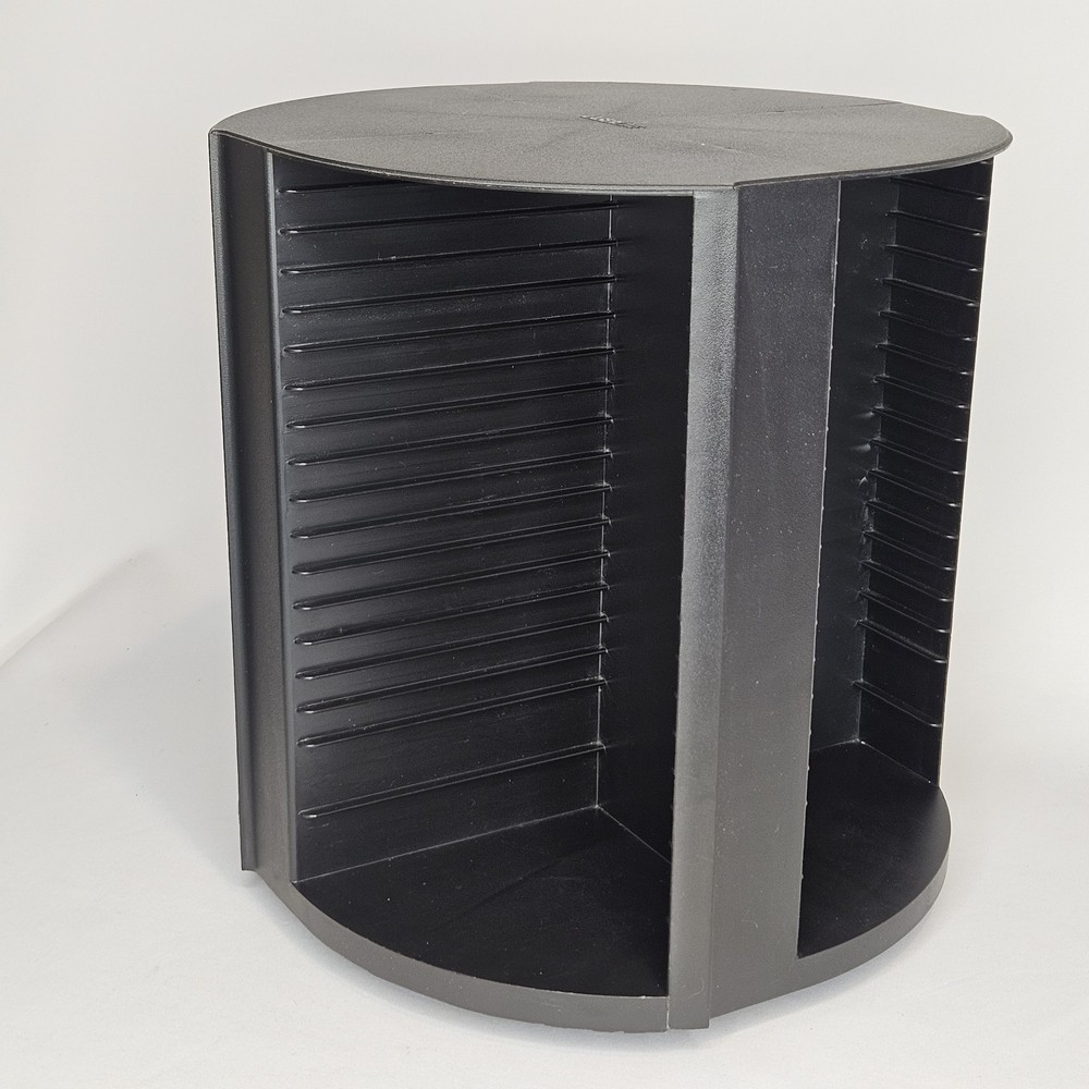 Laserline 80 CD Disc Storage Case Holder Rotating Carousel Rack Spinner Tower 11