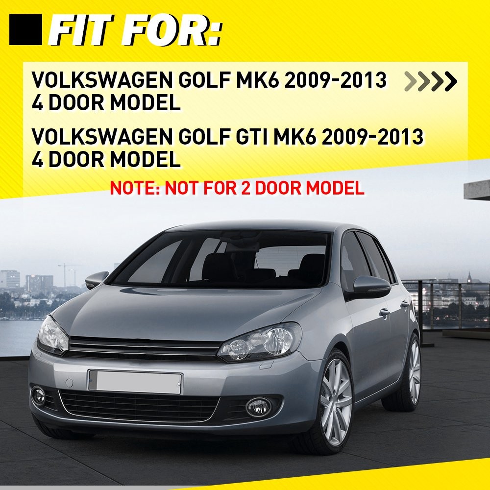 4x Inner Door Handle Trim Panel Pull Cover For VW Golf GTI MK6 2009-2013 4 Door