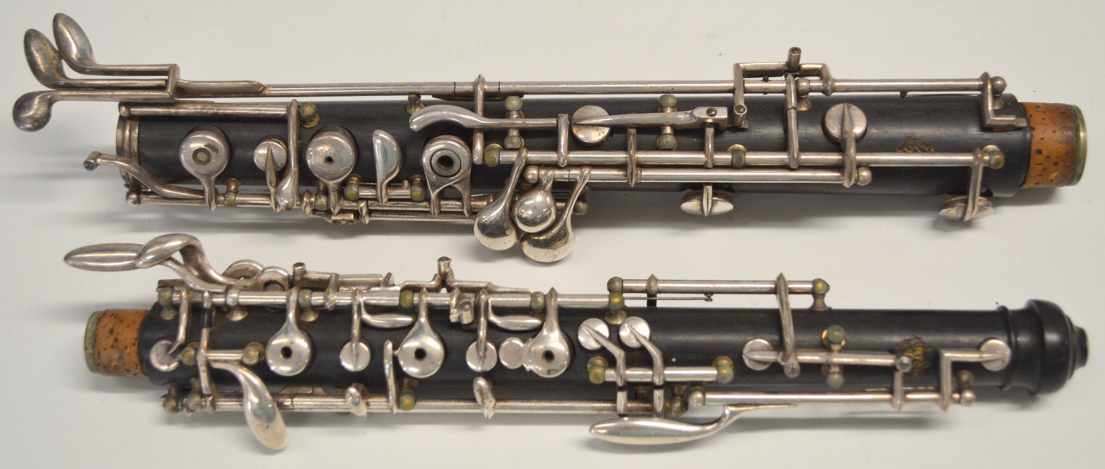 LINTON PARIS OBOE, MODIFIED SYSTEM, GRENADILLA WOOD BODY W/PLASTIC BELL